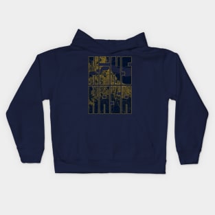 Kinshasa, DR Congo City Map Typography - Gold Art Deco Kids Hoodie